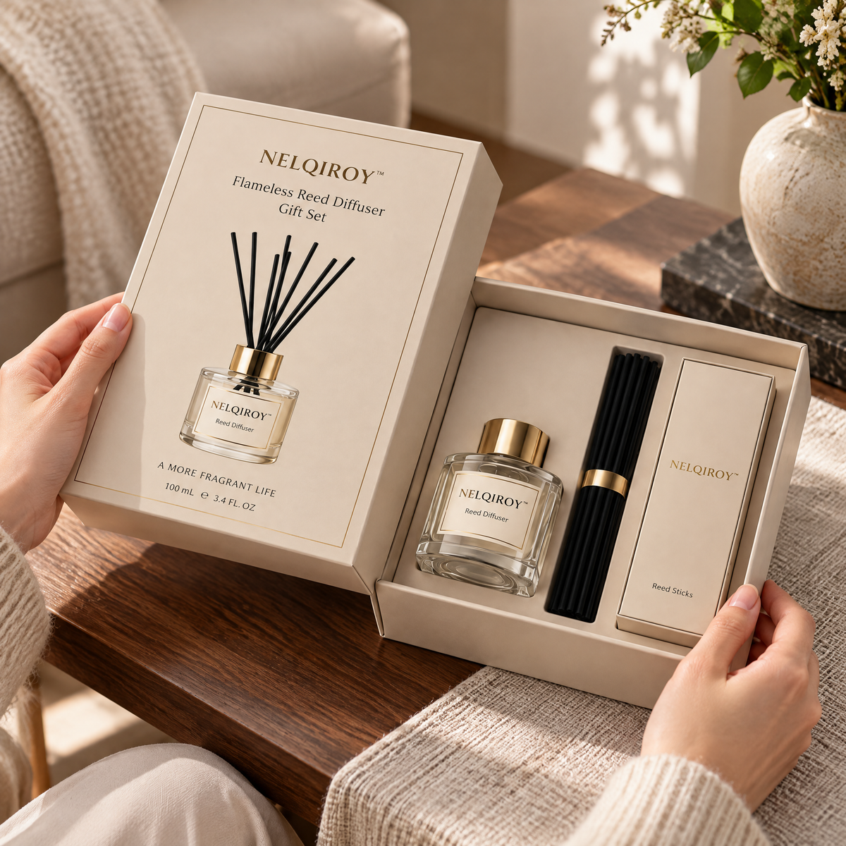 NELQIROY™ Flameless Reed Diffuser Gift Set image 6
