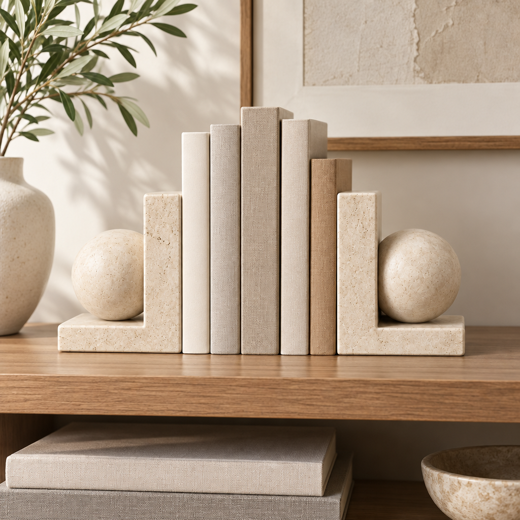 NELQIROY™ Modern Art Bookend Set image 4