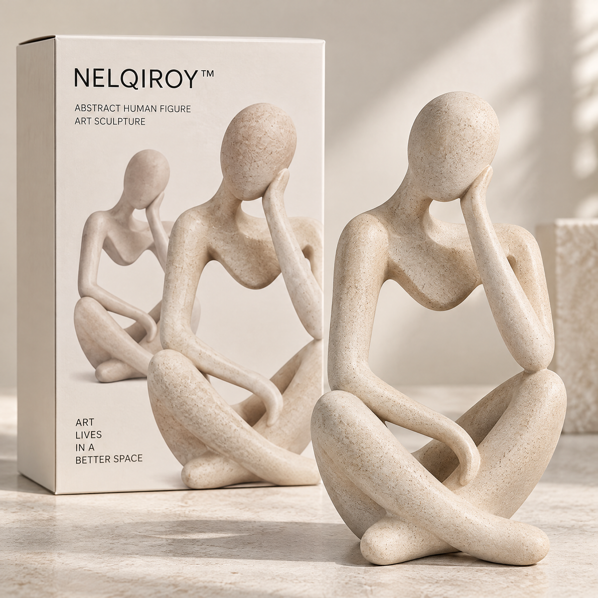 NELQIROY™ Abstract Human Figure Art Sculpture image 3