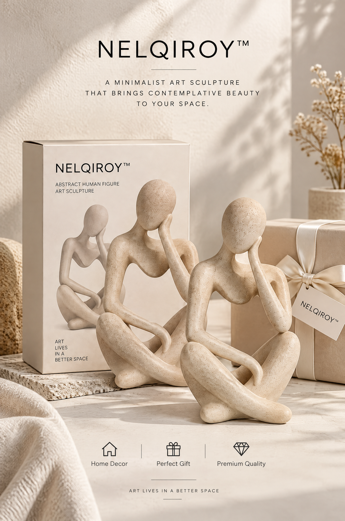 NELQIROY™ Abstract Human Figure Art Sculpture image 4