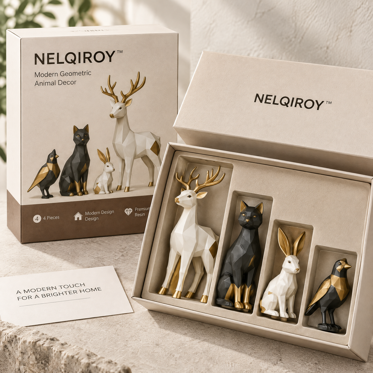 NELQIROY™ Modern Geometric Animal Decor image 3