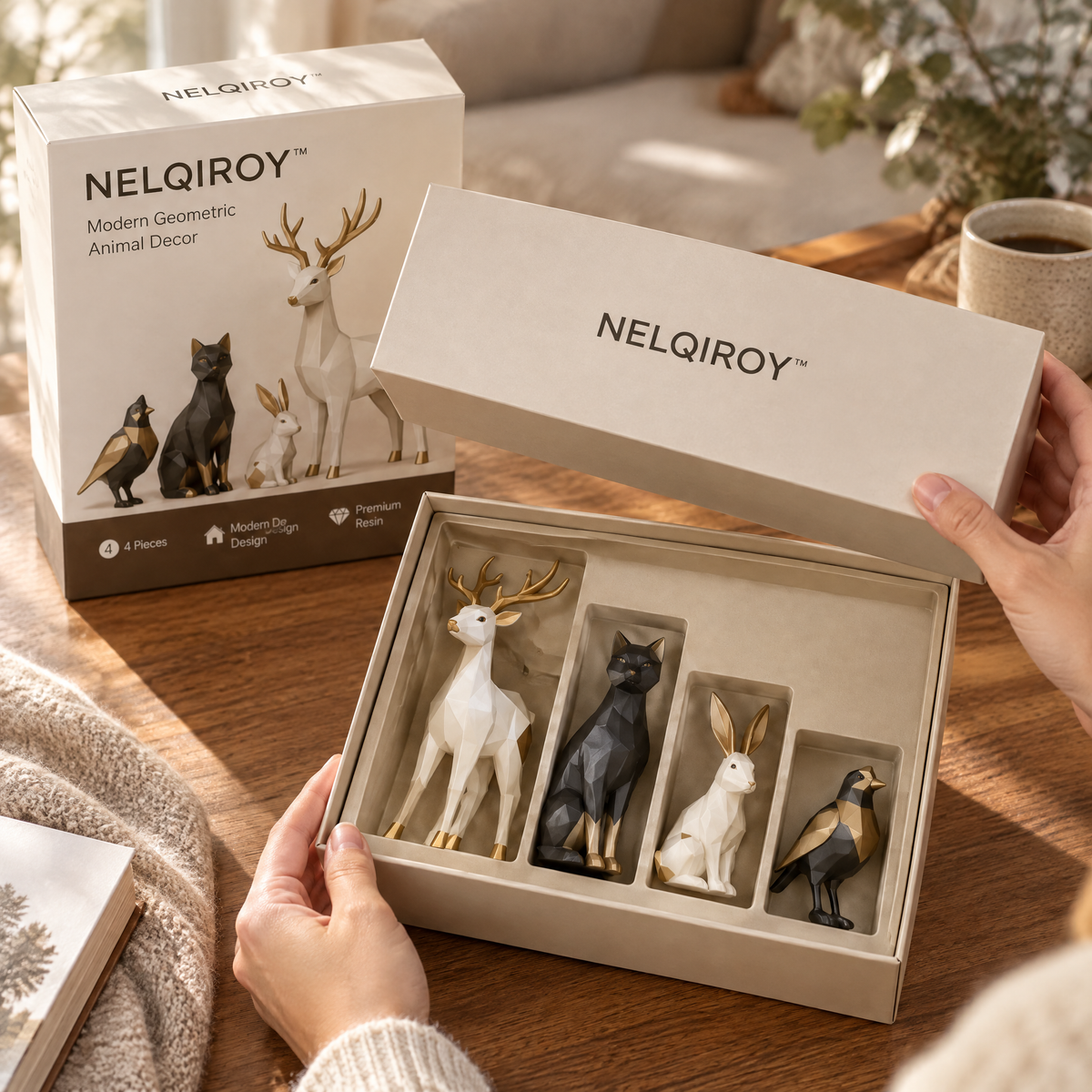 NELQIROY™ Modern Geometric Animal Decor image 4