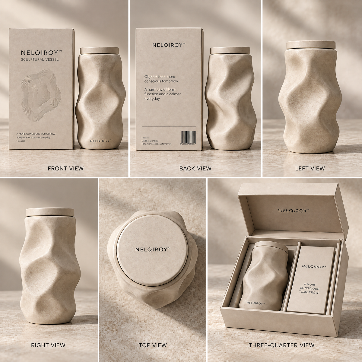 NELQIROY™ Irregular Sculptural Vessel image 3