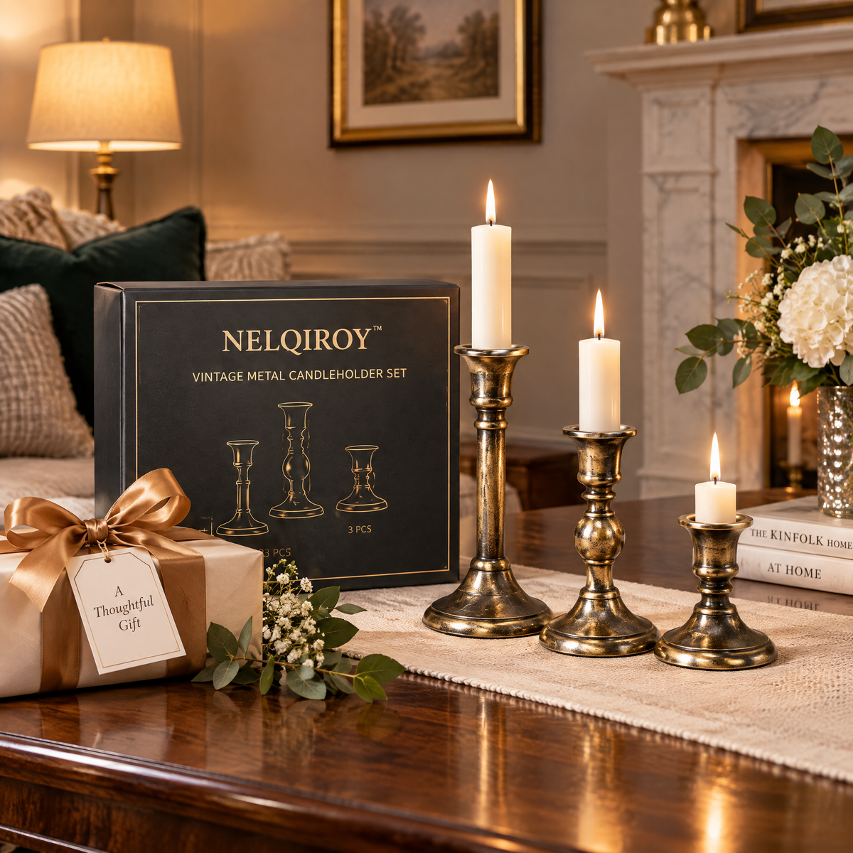 NELQIROY™ Vintage Metal Candleholder Set image 6