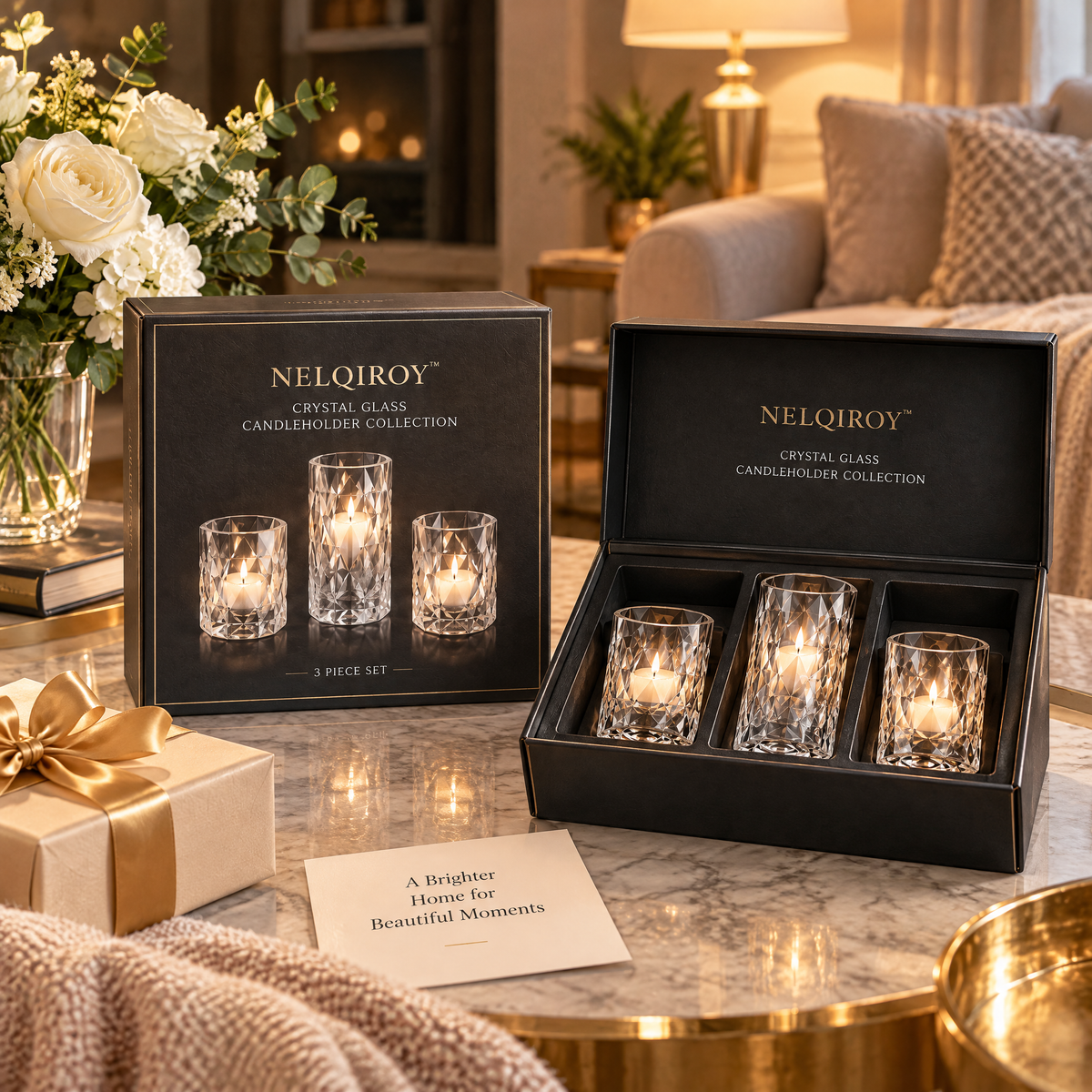 NELQIROY™ Crystal Glass Candleholder Collection image 6