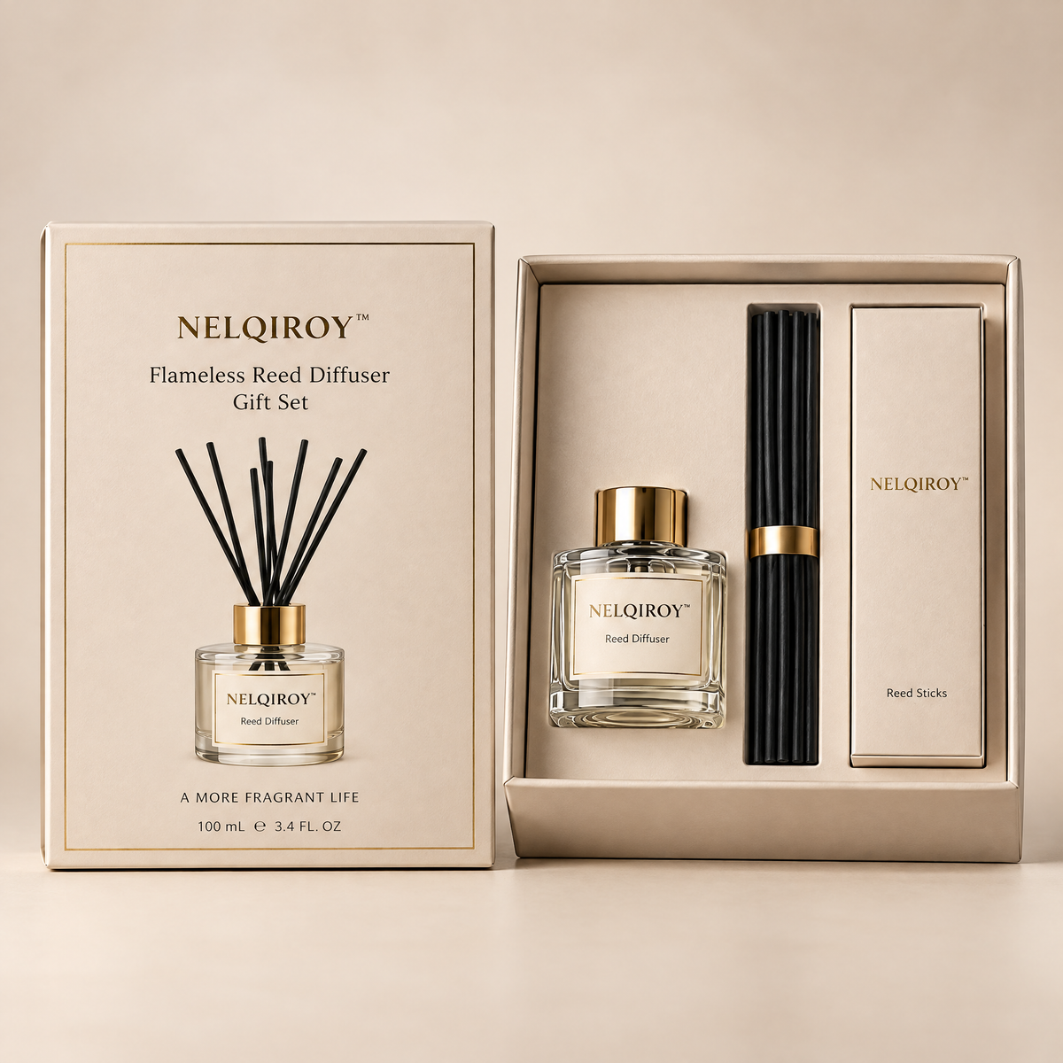 NELQIROY™ Flameless Reed Diffuser Gift Set image 3