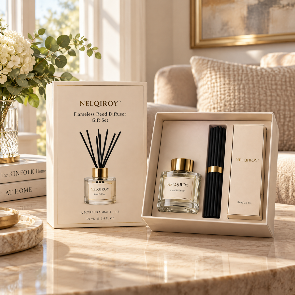 NELQIROY™ Flameless Reed Diffuser Gift Set image 4
