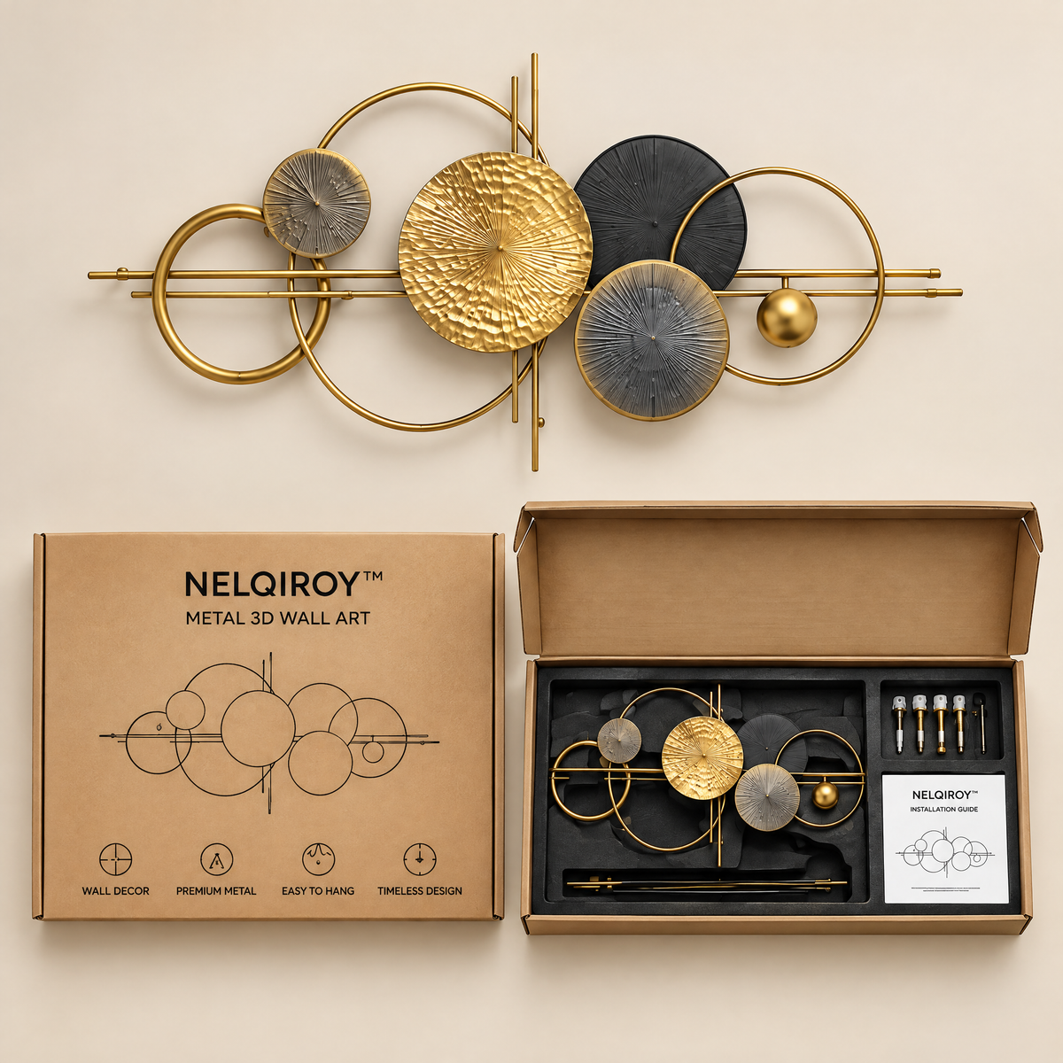 NELQIROY™ Metal 3D Wall Art image 2