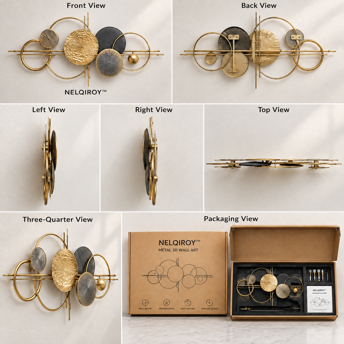 NELQIROY™ Metal 3D Wall Art image 4