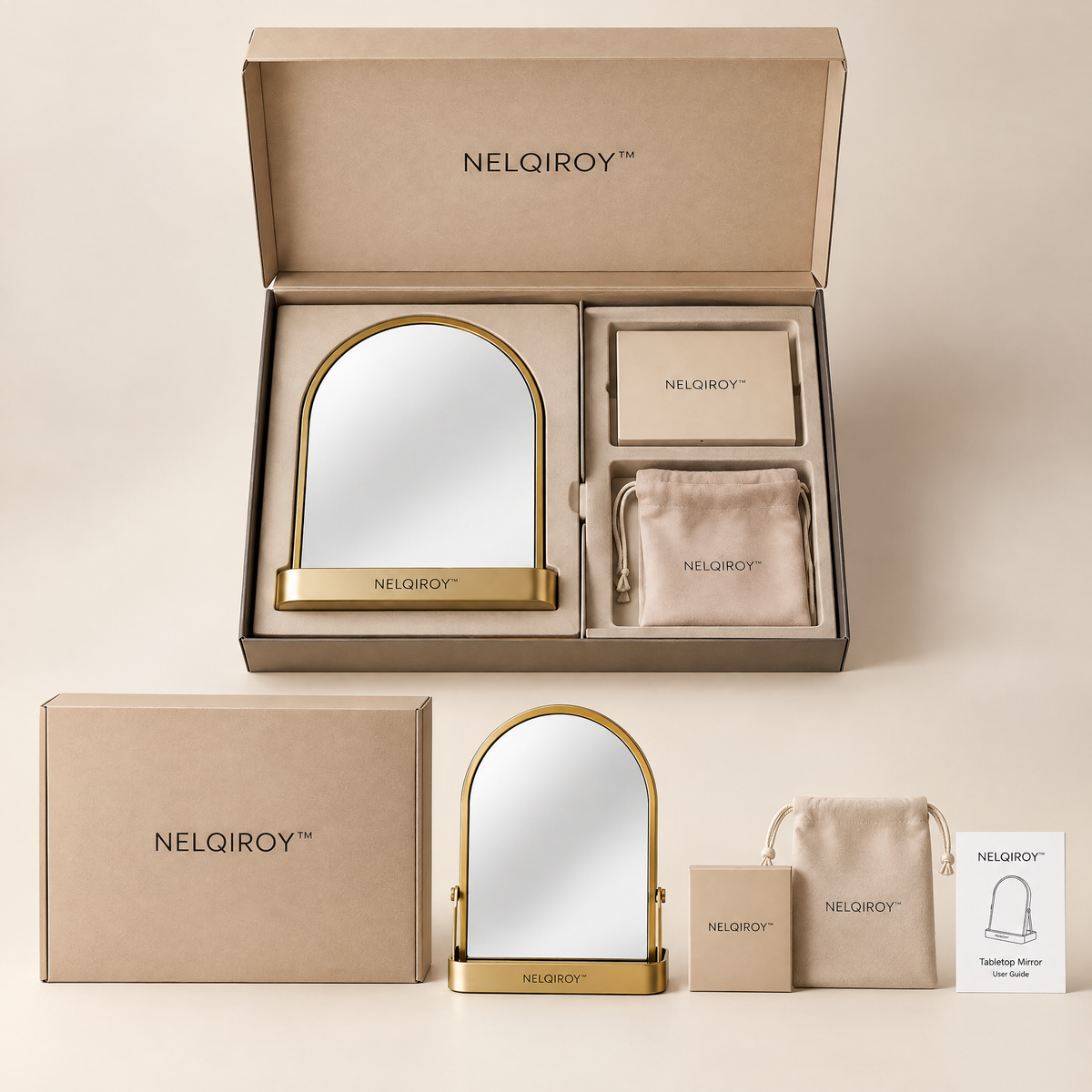 NELQIROY™ Arched Artistic Tabletop Mirror primary image