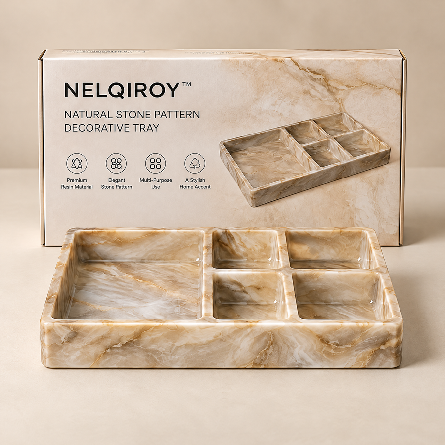 NELQIROY™ Natural Stone Pattern Decorative Tray primary image