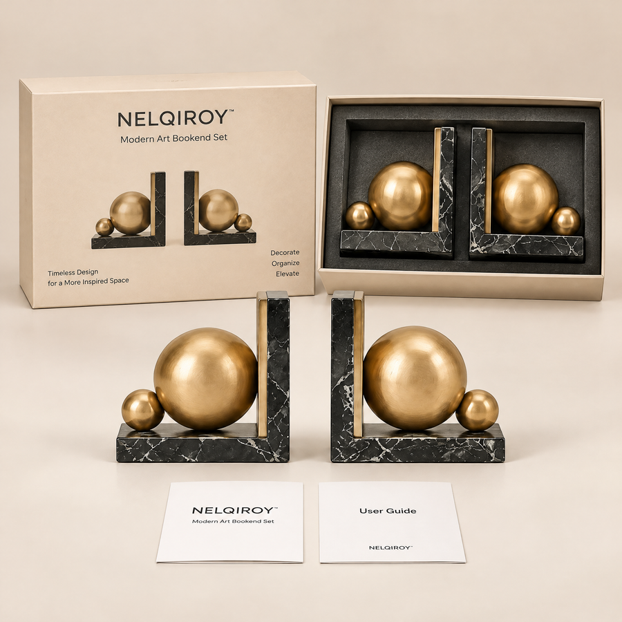 NELQIROY™ Modern Art Bookend Set primary image