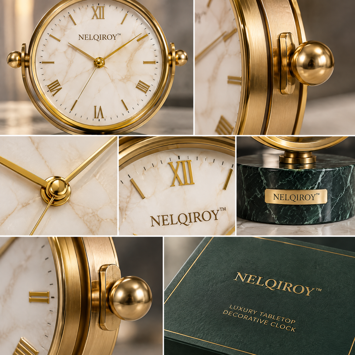 NELQIROY™ Luxury Tabletop Decorative Clock image 4