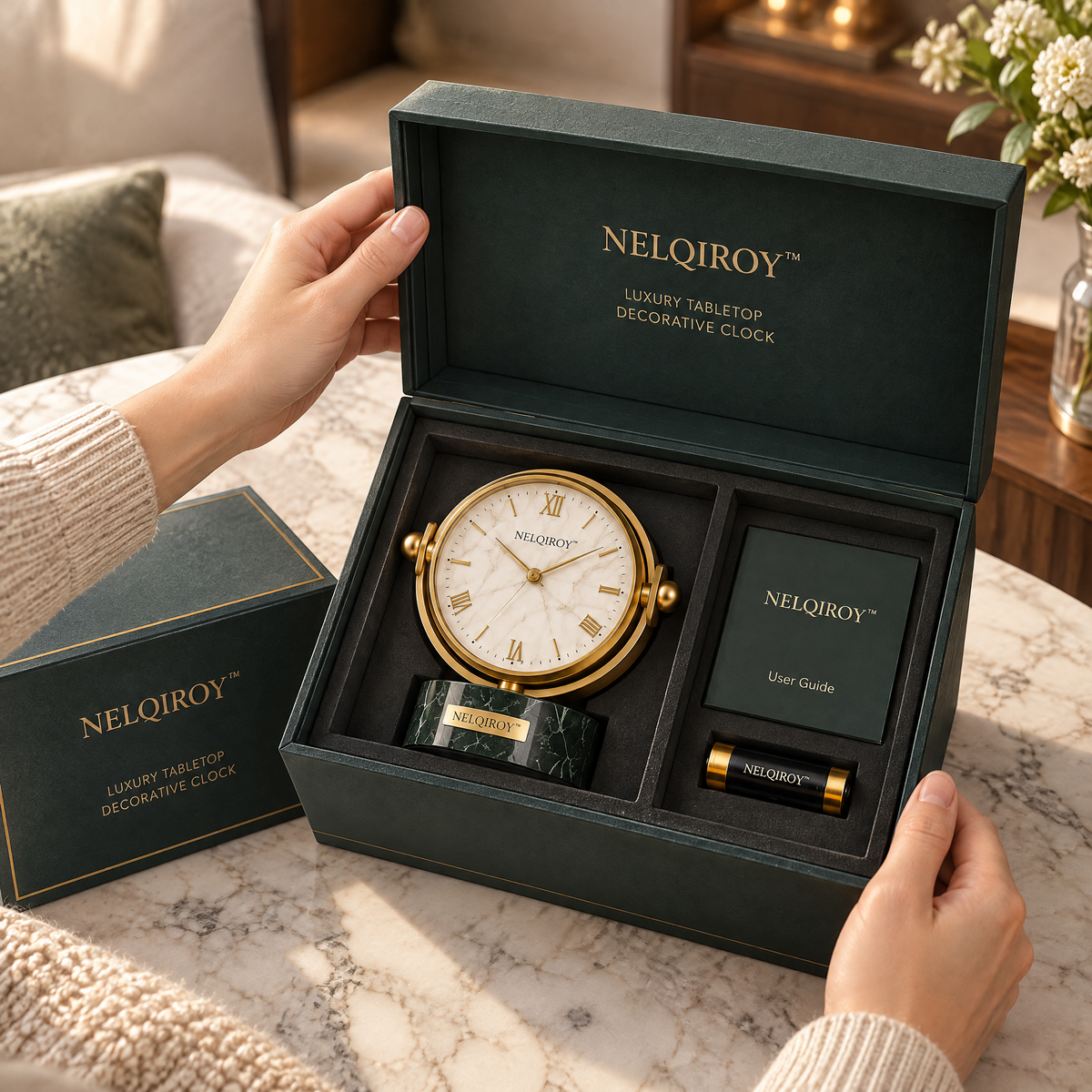 NELQIROY™ Luxury Tabletop Decorative Clock image 5
